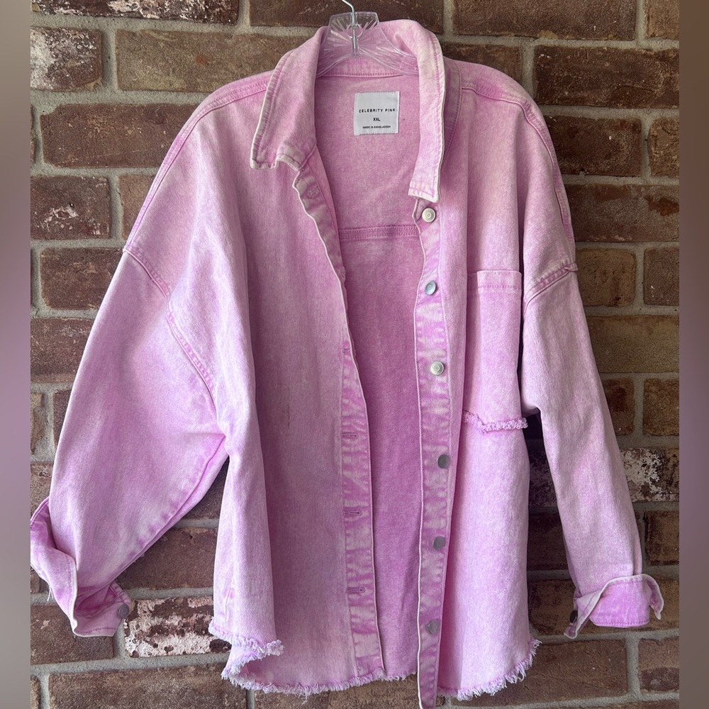 Celebrity Pink PINK DENIM shirt/jacket shacket. SIZE XXL